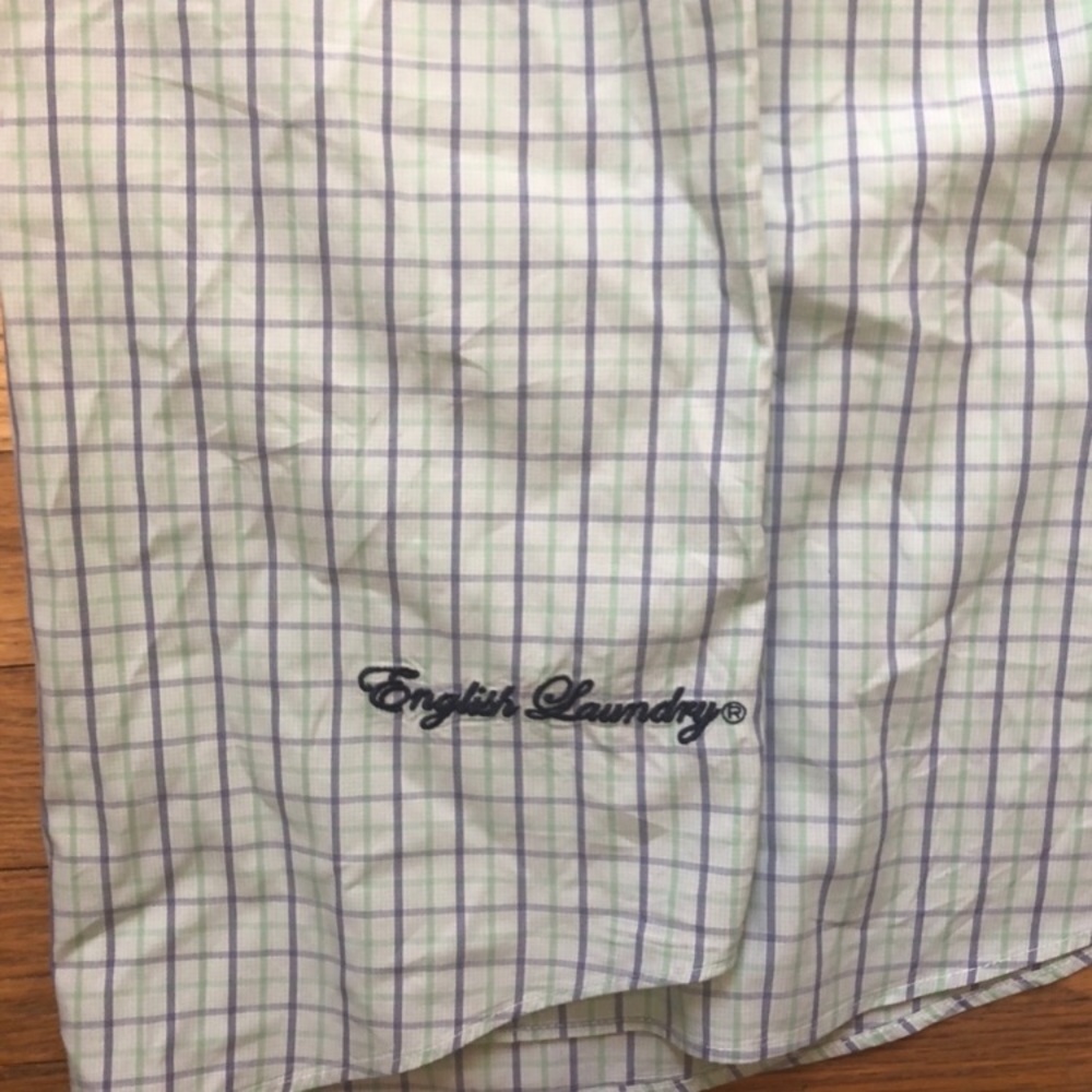 English Laundry Green Plaid Flip Cuff - Picture 5 of 5
